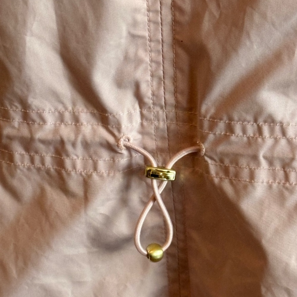 Cole Haan Water Repellent Hooded Parka Apricot Size S, NEW - Picture 6 of 16